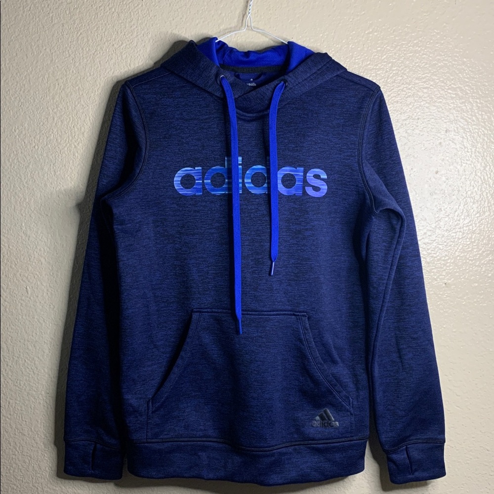 Adidas Women Navy Blue Pullover Hoodie